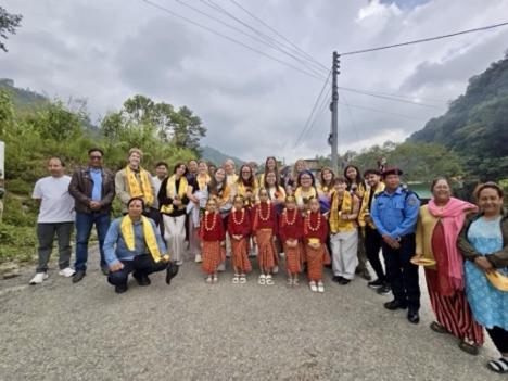 Arrival and welcome ceremony in Gorkhe Village