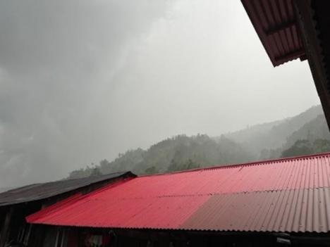 View from the homestay balcony in Gorkhe Village