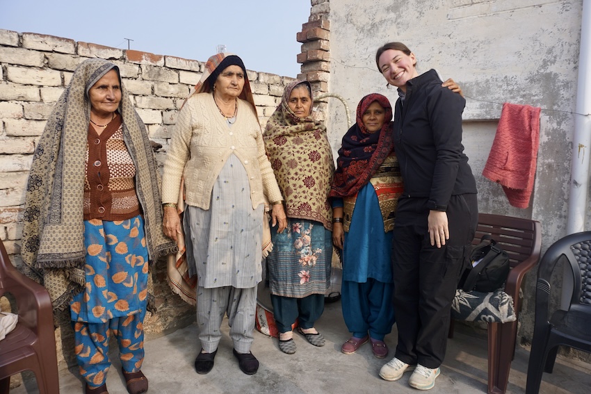 Farmers/groundwater users and their families who are struggling under chronic aquifer depletion, with Sophie (right)